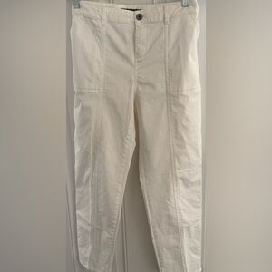 Garnet Hill White Organic Cotton Casual Pants